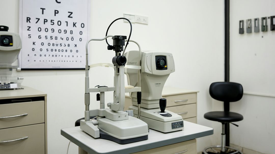 Thiết bị đo thị lực tại phòng khám mắt chuyên nghiệp dành cho người đi xuất khẩu lao động